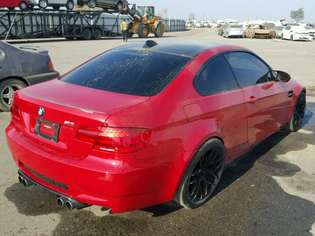 WBSWD93578PY42811 - 2008 BMW M3 RED photo 4