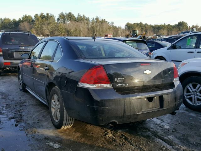 2G1WA5E31D1198775 - 2013 CHEVROLET IMPALA LS BLACK photo 3