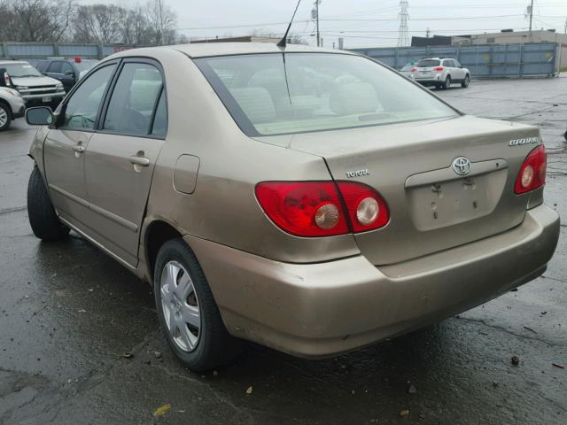 1NXBR32E05Z392367 - 2005 TOYOTA COROLLA CE GOLD photo 3