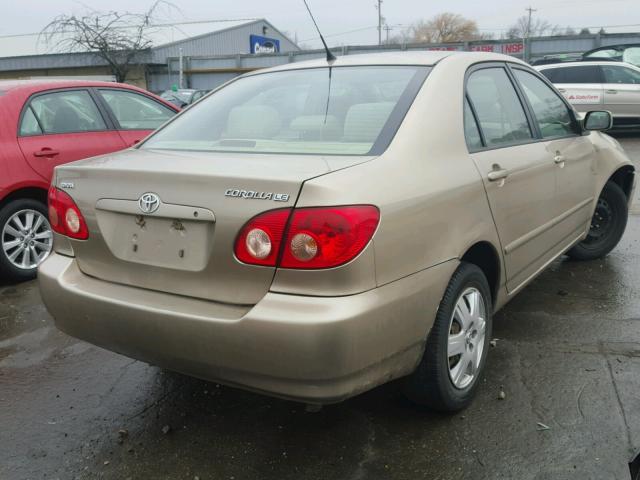 1NXBR32E05Z392367 - 2005 TOYOTA COROLLA CE GOLD photo 4