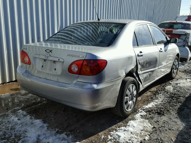 1NXBR38E94Z299563 - 2004 TOYOTA COROLLA CE SILVER photo 4