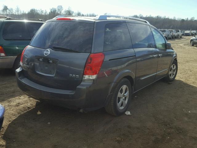 5N1BV28U87N110123 - 2007 NISSAN QUEST S GRAY photo 4