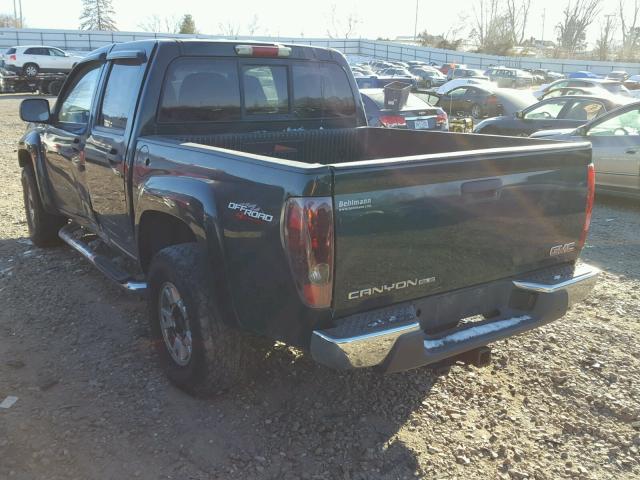 1GTDT136058168518 - 2005 GMC CANYON GREEN photo 3