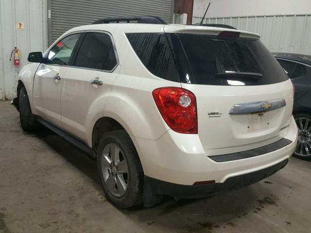 1GNALPEK1DZ125158 - 2013 CHEVROLET EQUINOX LT WHITE photo 3