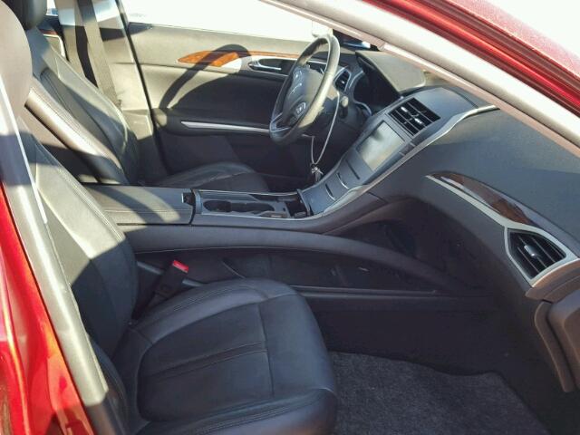 3LN6L2GK9ER823193 - 2014 LINCOLN MKZ Rojo foto 5