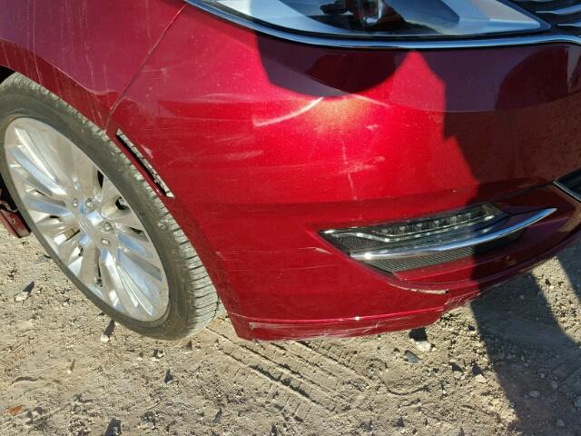 3LN6L2GK9ER823193 - 2014 LINCOLN MKZ Rojo foto 9