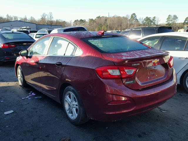 1G1BE5SM2G7264001 - 2016 CHEVROLET CRUZE LT MAROON photo 3