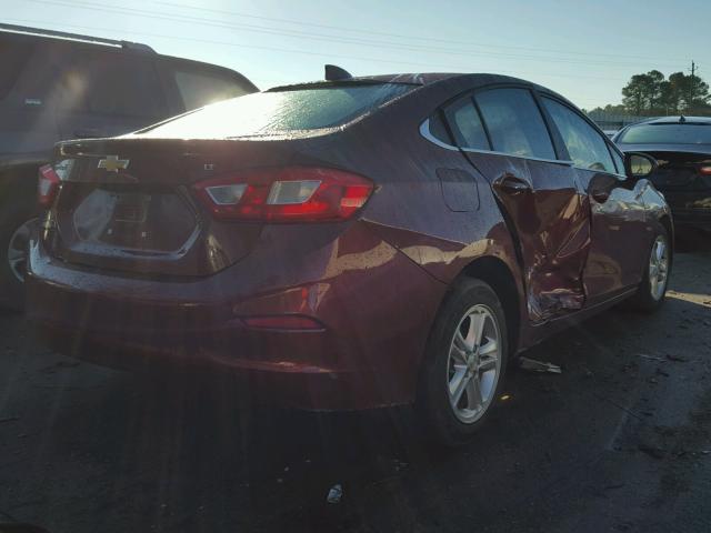 1G1BE5SM2G7264001 - 2016 CHEVROLET CRUZE LT MAROON photo 4