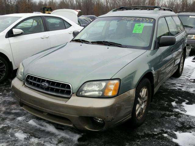 4S3BH675147608970 - 2004 SUBARU LEGACY OUT GREEN photo 2