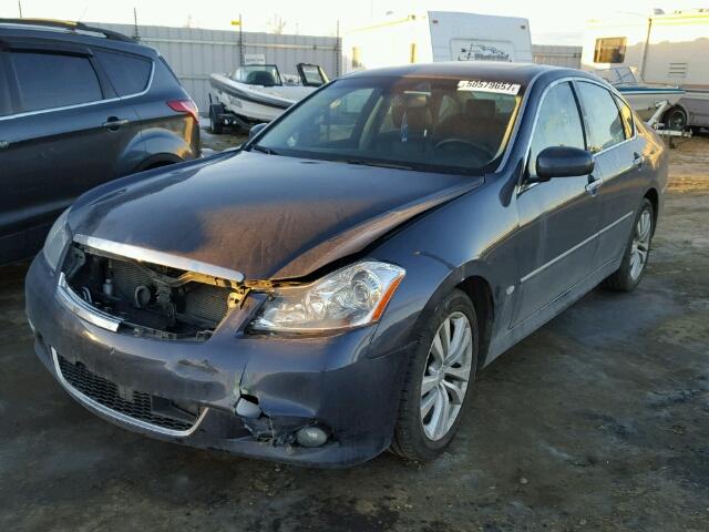 JNKBY01F48M550969 - 2008 INFINITI M45 BLUE photo 2