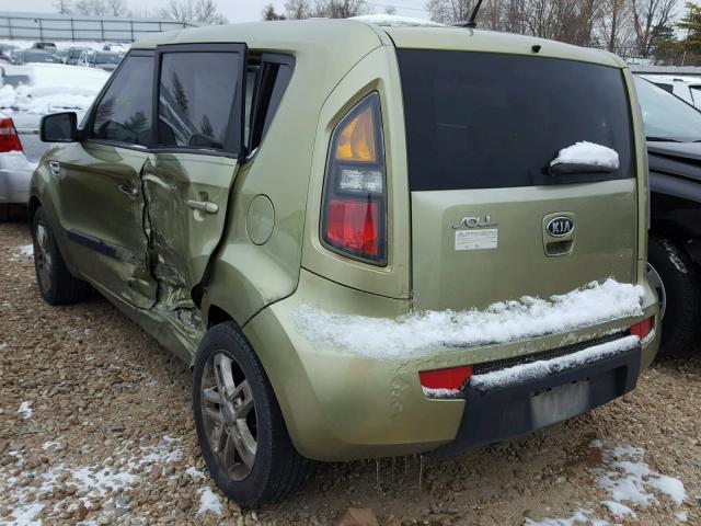 KNDJT2A21B7224444 - 2011 KIA SOUL + GREEN photo 3