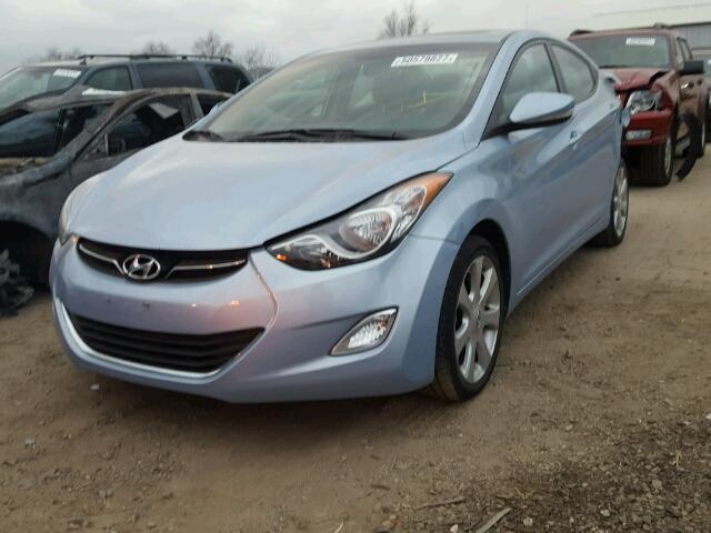 KMHDH4AE9CU489485 - 2012 HYUNDAI ELANTRA GL BLUE photo 2