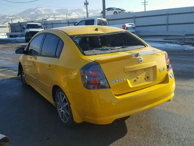 3N1CB61E77L717354 - 2007 NISSAN SENTRA SE- YELLOW photo 3