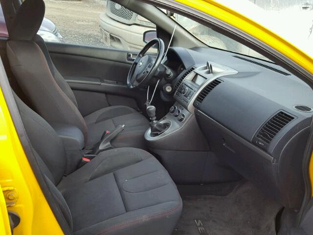 3N1CB61E77L717354 - 2007 NISSAN SENTRA SE- YELLOW photo 5