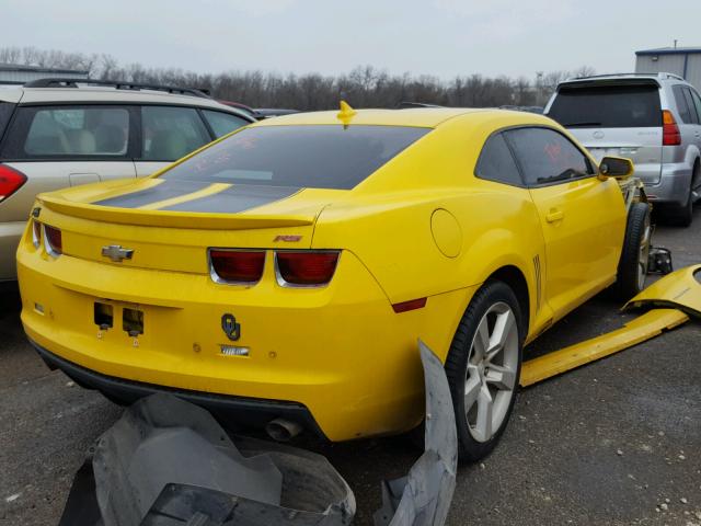 2G1FC1E33C9133400 - 2012 CHEVROLET CAMARO LT YELLOW photo 4