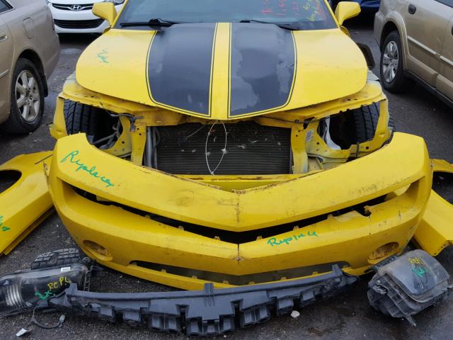 2G1FC1E33C9133400 - 2012 CHEVROLET CAMARO LT YELLOW photo 9