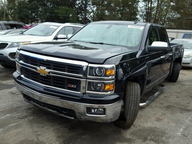 1GCVKSEC5EZ114819 - 2014 CHEVROLET SILVERADO BLACK photo 2