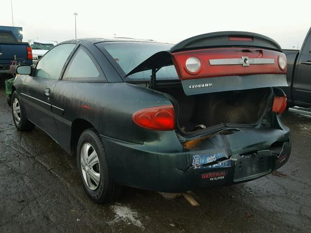 1G1JC12F437167386 - 2003 CHEVROLET CAVALIER GREEN photo 3