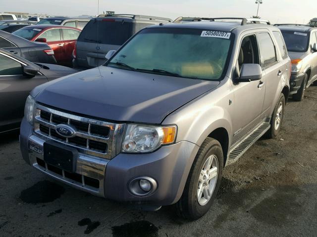 1FMCU49H78KC40773 - 2008 FORD ESCAPE HEV GRAY photo 2