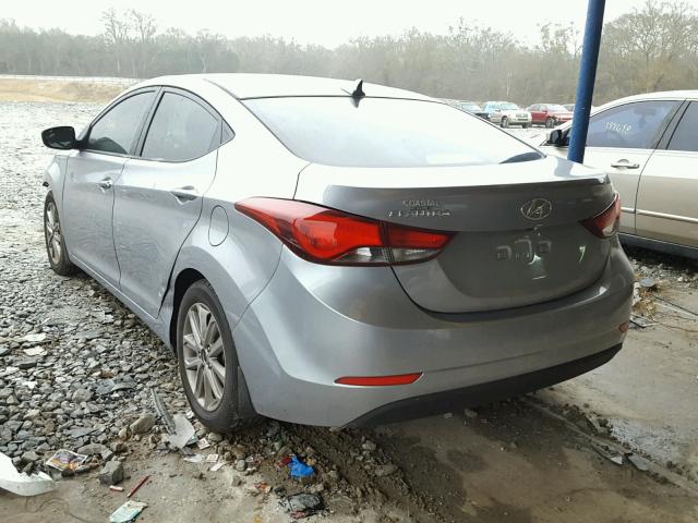 5NPDH4AE5FH606658 - 2015 HYUNDAI ELANTRA SE SILVER photo 3