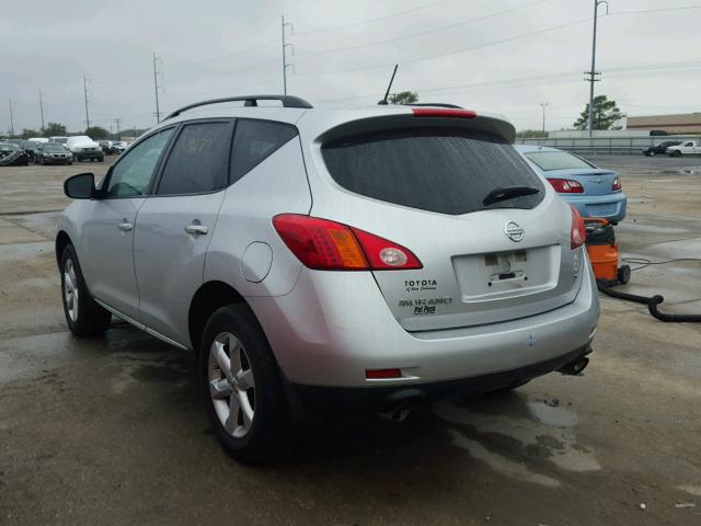 JN8AZ18U39W015128 - 2009 NISSAN MURANO S SILVER photo 3