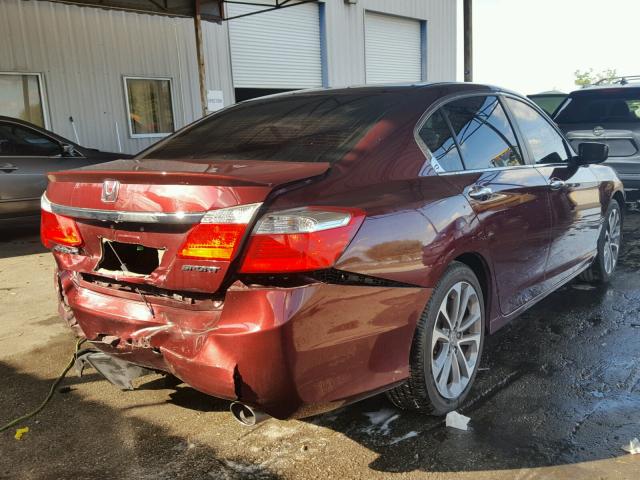 1HGCR2F57EA014675 - 2014 HONDA ACCORD SPO MAROON photo 4