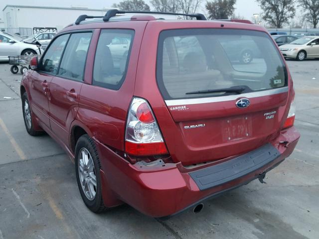 JF1SG69686H720015 - 2006 SUBARU FORESTER 2 RED photo 3