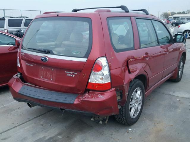 JF1SG69686H720015 - 2006 SUBARU FORESTER 2 RED photo 4