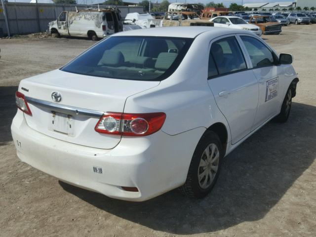 2T1BU4EE9DC116768 - 2013 TOYOTA COROLLA BA WHITE photo 4