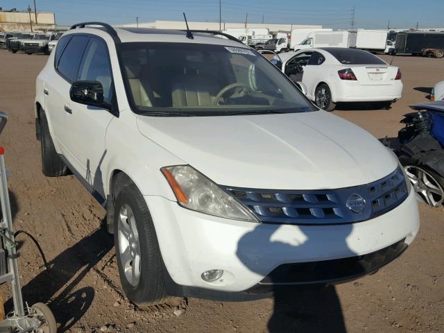 JN8AZ08W03W215161 - 2003 NISSAN MURANO SL WHITE photo 1