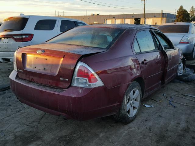 3FAHP071X6R225330 - 2006 FORD FUSION SE BURGUNDY photo 4