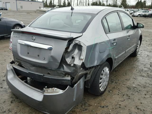 3N1AB6AP0BL724177 - 2011 NISSAN SENTRA 2.0 SILVER photo 4