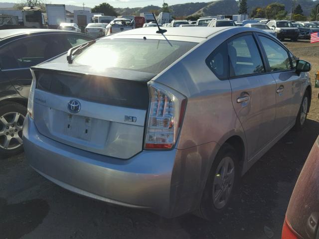 JTDKN3DU2B1474246 - 2011 TOYOTA PRIUS SILVER photo 4