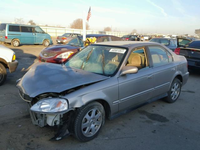 1HGEJ8640YL055345 - 2000 HONDA CIVIC EX GRAY photo 2