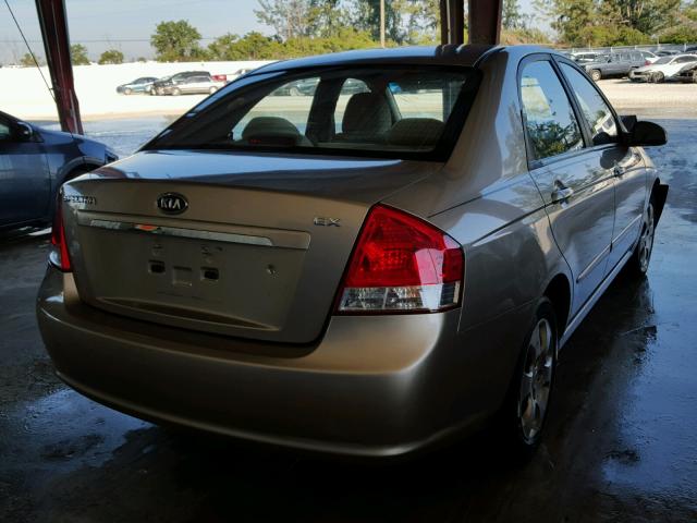 KNAFE122475449269 - 2007 KIA SPECTRA EX TAN photo 4