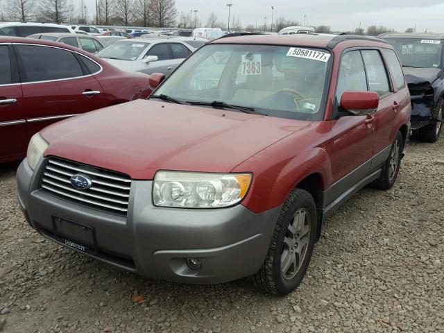 JF1SG67626H739498 - 2006 SUBARU FORESTER 2 RED photo 2