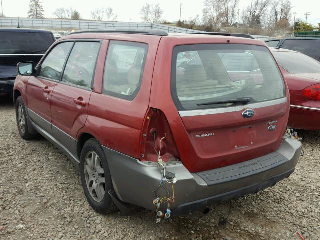 JF1SG67626H739498 - 2006 SUBARU FORESTER 2 RED photo 3