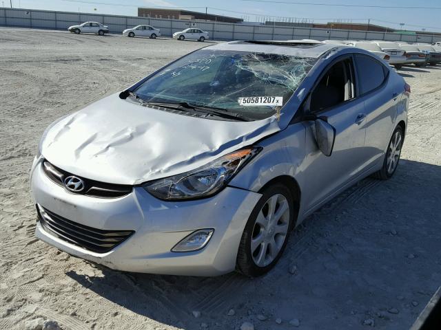 KMHDH4AEXCU313609 - 2012 HYUNDAI ELANTRA GL SILVER photo 2