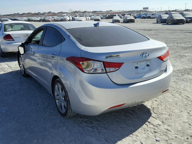 KMHDH4AEXCU313609 - 2012 HYUNDAI ELANTRA GL SILVER photo 3