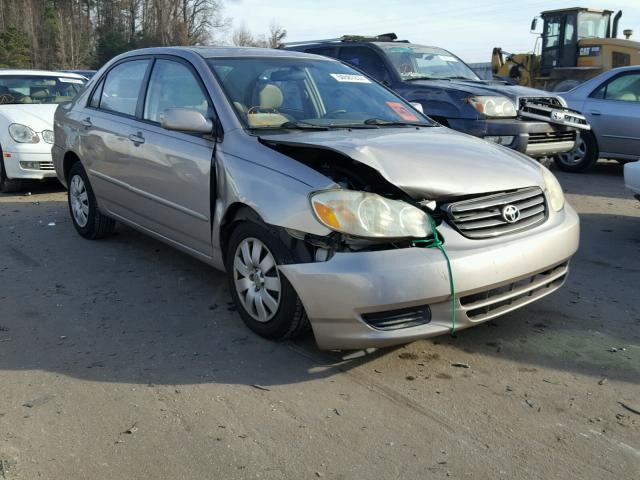 2T1BR38E33C072109 - 2003 TOYOTA COROLLA CE SILVER photo 1