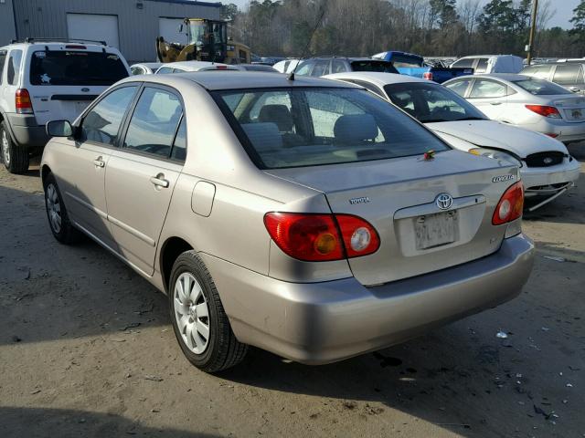 2T1BR38E33C072109 - 2003 TOYOTA COROLLA CE SILVER photo 3