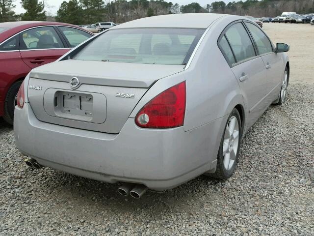 1N4BA41E24C844364 - 2004 NISSAN MAXIMA SE SILVER photo 4