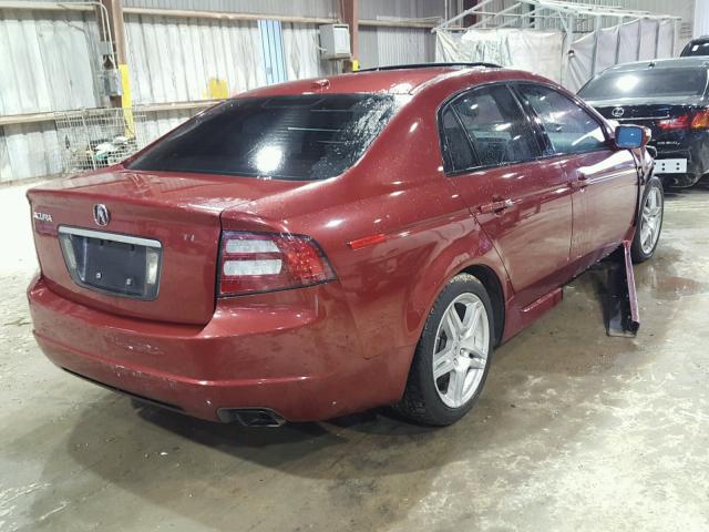 19UUA66288A034611 - 2008 ACURA TL RED photo 4