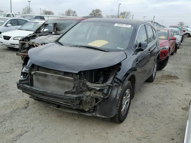 2HKRM3H3XEH512774 - 2014 HONDA CR-V LX BLACK photo 2