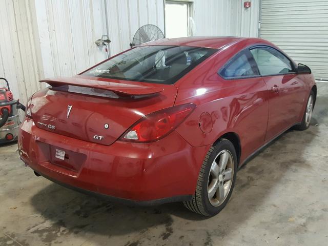 1G2ZH18N874191308 - 2007 PONTIAC G6 GT RED photo 4