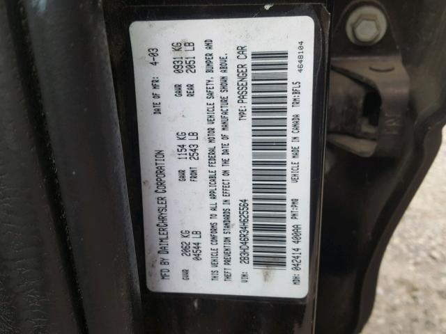 2B3HD46R34H625564 - 2004 DODGE INTREPID S იასამნისფერი ფოტო 10