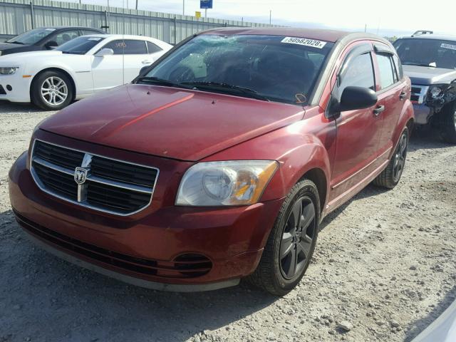 1B3HB48B57D115157 - 2007 DODGE CALIBER SX MAROON photo 2