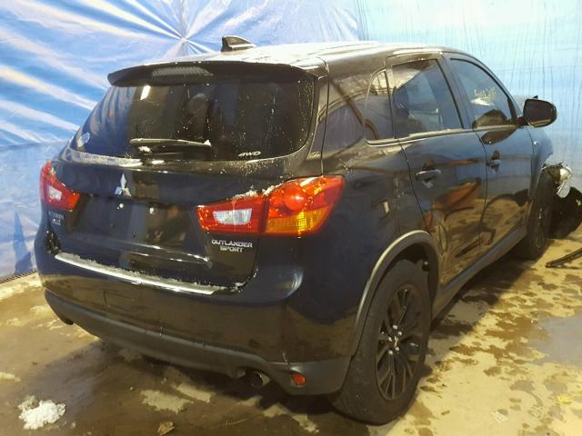 JA4AR3AU4HZ033615 - 2017 MITSUBISHI OUTLANDER BLACK photo 4