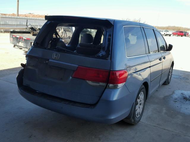 5FNRL38279B043304 - 2009 HONDA ODYSSEY LX BLUE photo 4