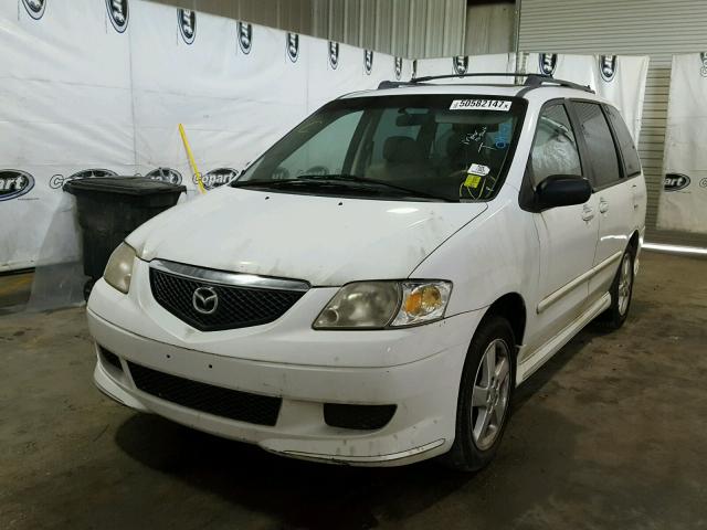 JM3LW28J920333506 - 2002 MAZDA MPV WAGON WHITE photo 2